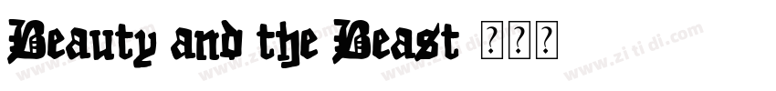 Beauty and the Beast字体转换